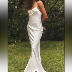 Reformation Tullamore Satin Bridal Dress Extra Small